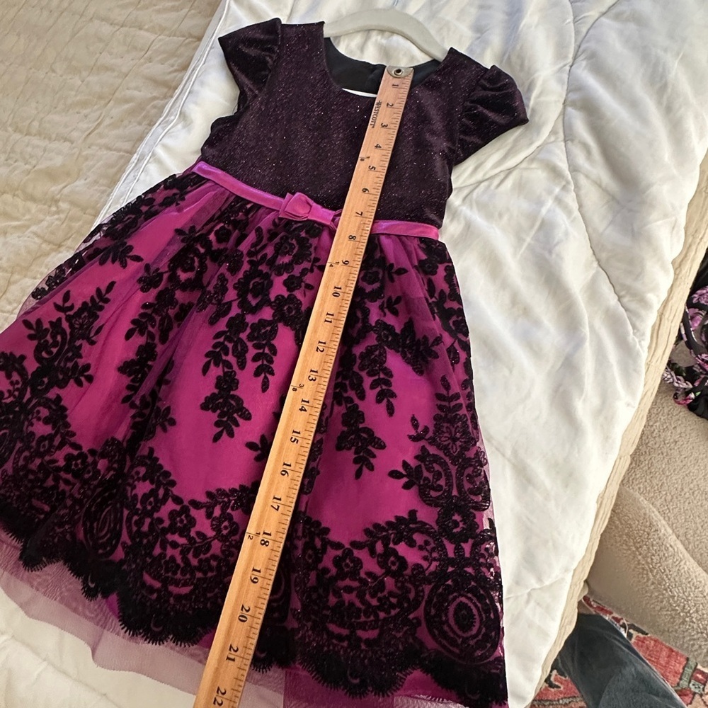 Purple and Black Lace Girls Holiday - Picture 3 of 5